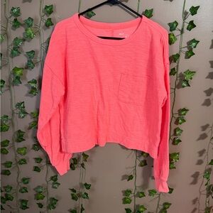 Aerie Coral Sweatshirt with Pocket